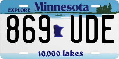 MN license plate 869UDE