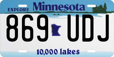 MN license plate 869UDJ