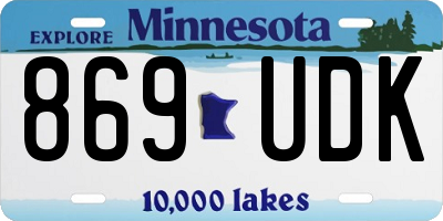 MN license plate 869UDK