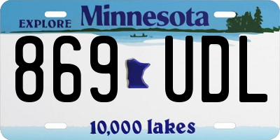 MN license plate 869UDL