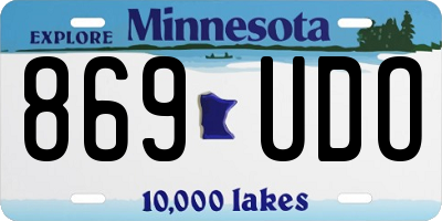 MN license plate 869UDO