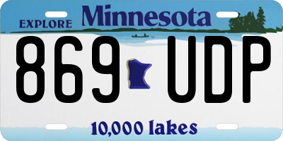 MN license plate 869UDP