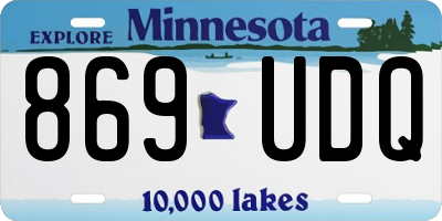MN license plate 869UDQ