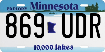 MN license plate 869UDR