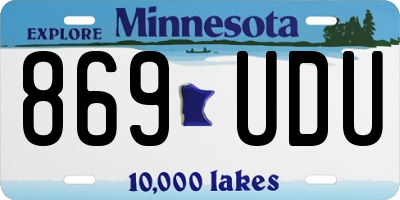 MN license plate 869UDU