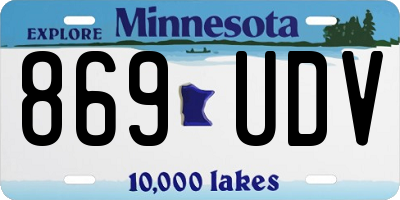 MN license plate 869UDV