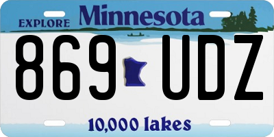 MN license plate 869UDZ
