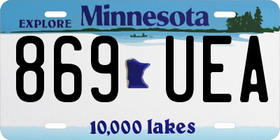 MN license plate 869UEA