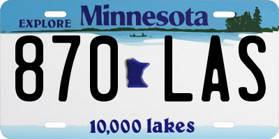 MN license plate 870LAS