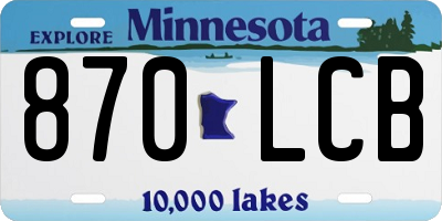 MN license plate 870LCB