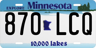 MN license plate 870LCQ