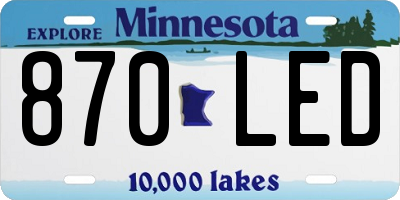 MN license plate 870LED