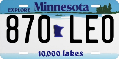 MN license plate 870LEO