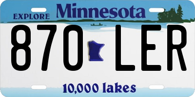 MN license plate 870LER