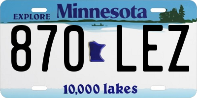 MN license plate 870LEZ