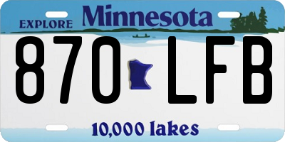 MN license plate 870LFB