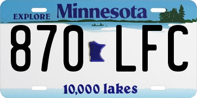 MN license plate 870LFC