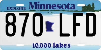 MN license plate 870LFD