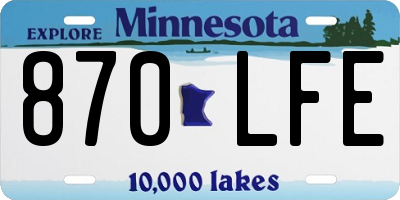 MN license plate 870LFE