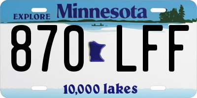 MN license plate 870LFF