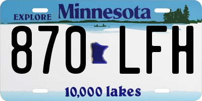 MN license plate 870LFH