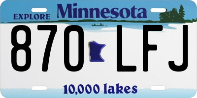 MN license plate 870LFJ