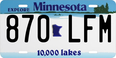 MN license plate 870LFM