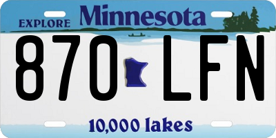 MN license plate 870LFN