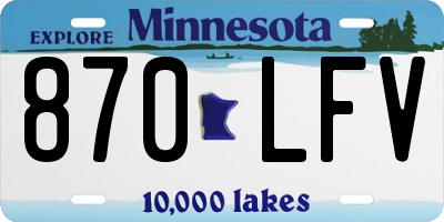 MN license plate 870LFV