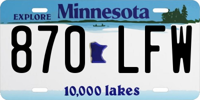 MN license plate 870LFW