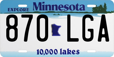 MN license plate 870LGA