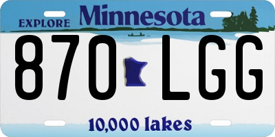 MN license plate 870LGG