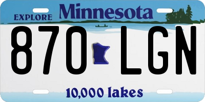 MN license plate 870LGN