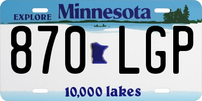 MN license plate 870LGP