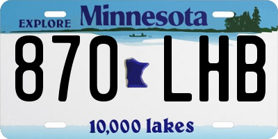 MN license plate 870LHB