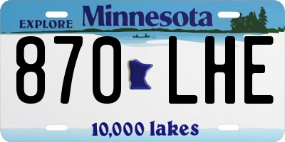 MN license plate 870LHE