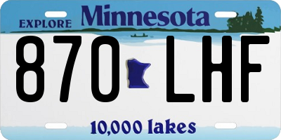 MN license plate 870LHF