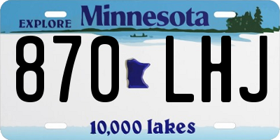 MN license plate 870LHJ