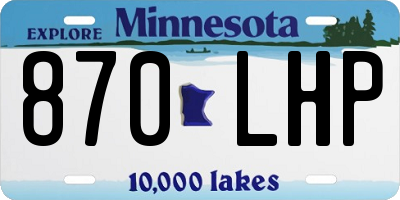 MN license plate 870LHP