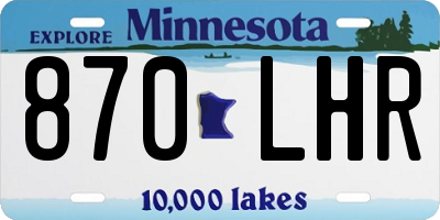 MN license plate 870LHR