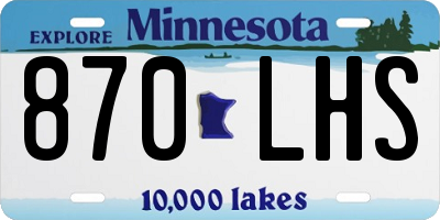MN license plate 870LHS
