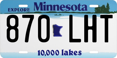 MN license plate 870LHT