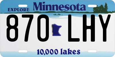 MN license plate 870LHY