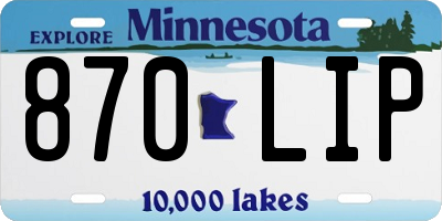 MN license plate 870LIP