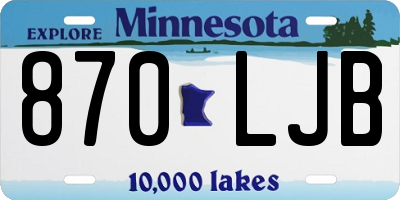 MN license plate 870LJB