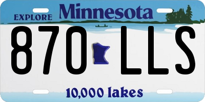 MN license plate 870LLS