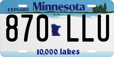 MN license plate 870LLU