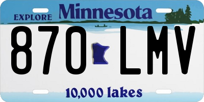 MN license plate 870LMV