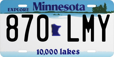 MN license plate 870LMY