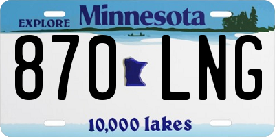 MN license plate 870LNG